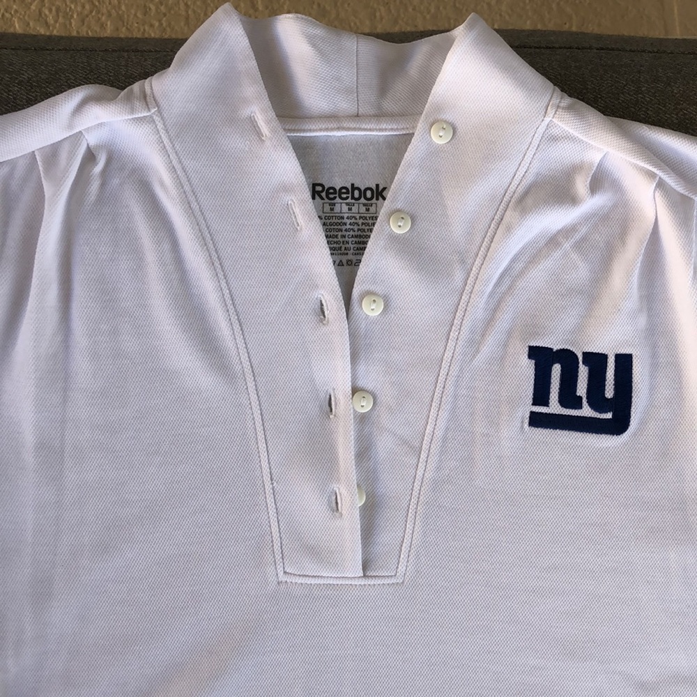 NWT! - REEBOK NFL Official NY GIANTS Button Front Short Sleeve - Picture 2 of 9